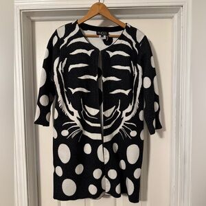 Angel Black and White Graphic Cardigan
